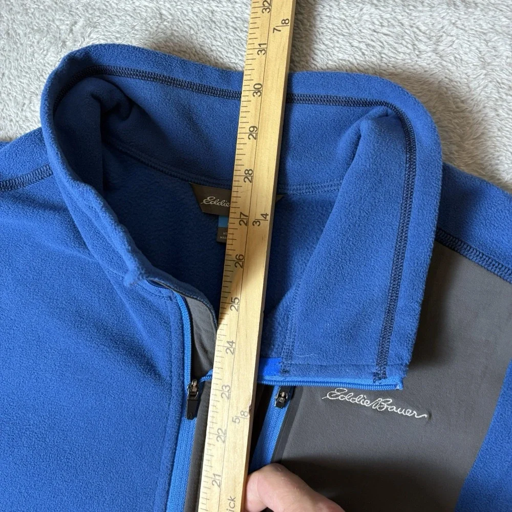 Eddie Bauer Mens Size 2XL XXL‎ Fleece Shirt Pullover 1/4 Zip First Ascent Blue